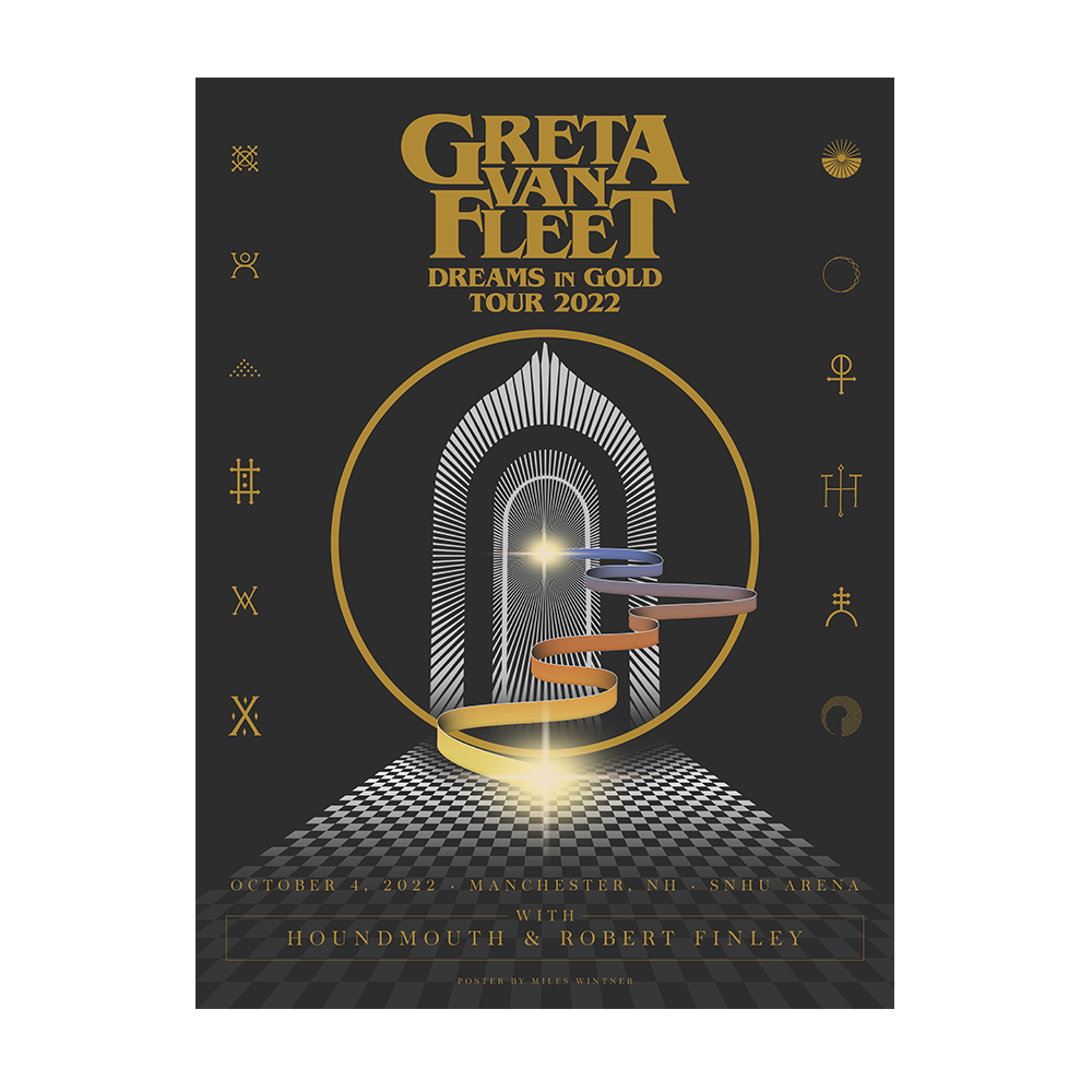 Greta Van Fleet Manchester Signed Litho