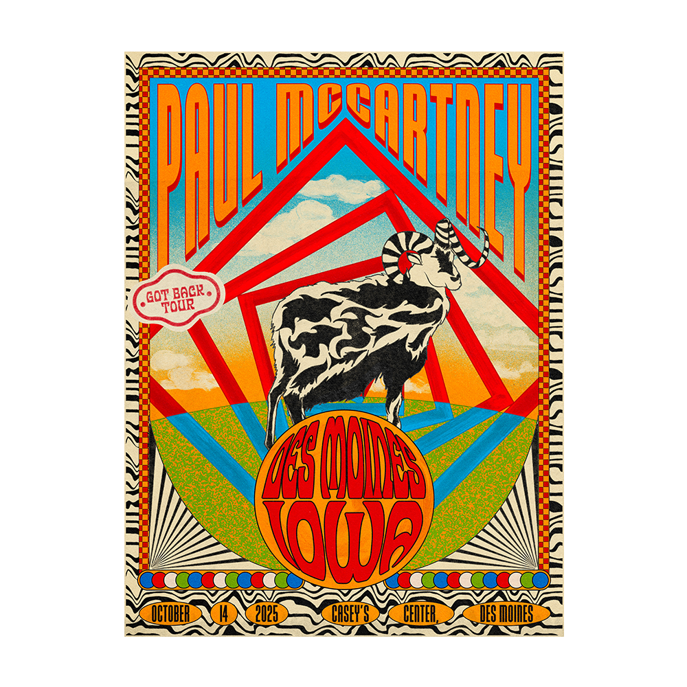 Paul McCartney 2025 10 14 Des Moines Poster