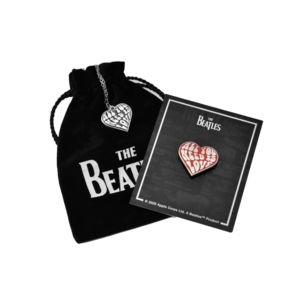 The Beatles Love Necklace and Enamel Pin