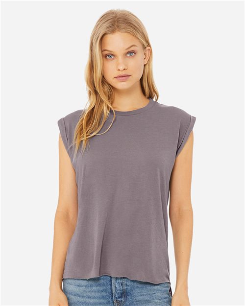 Flowy Rolled Cuff Muscle Tee