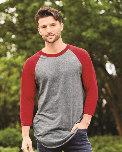 Three-Quarter Raglan Sleeve Baseball Jersey T-Shirt