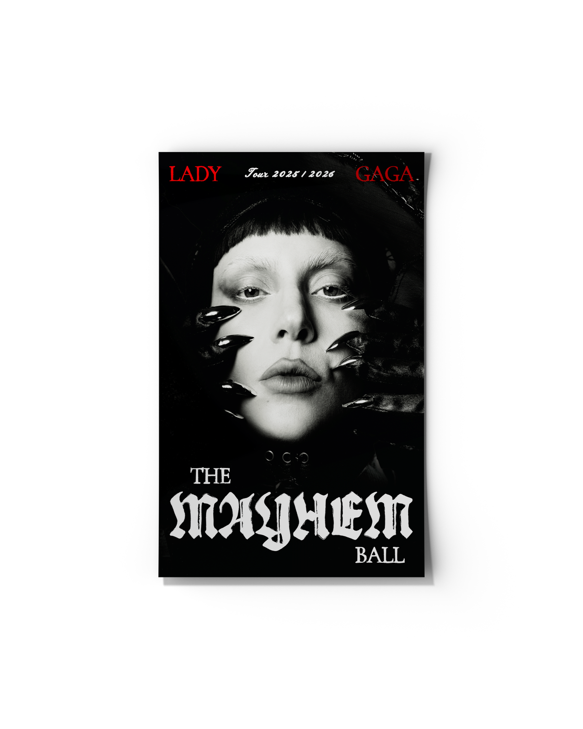 Lady Gaga Claw Photo Tour Poster