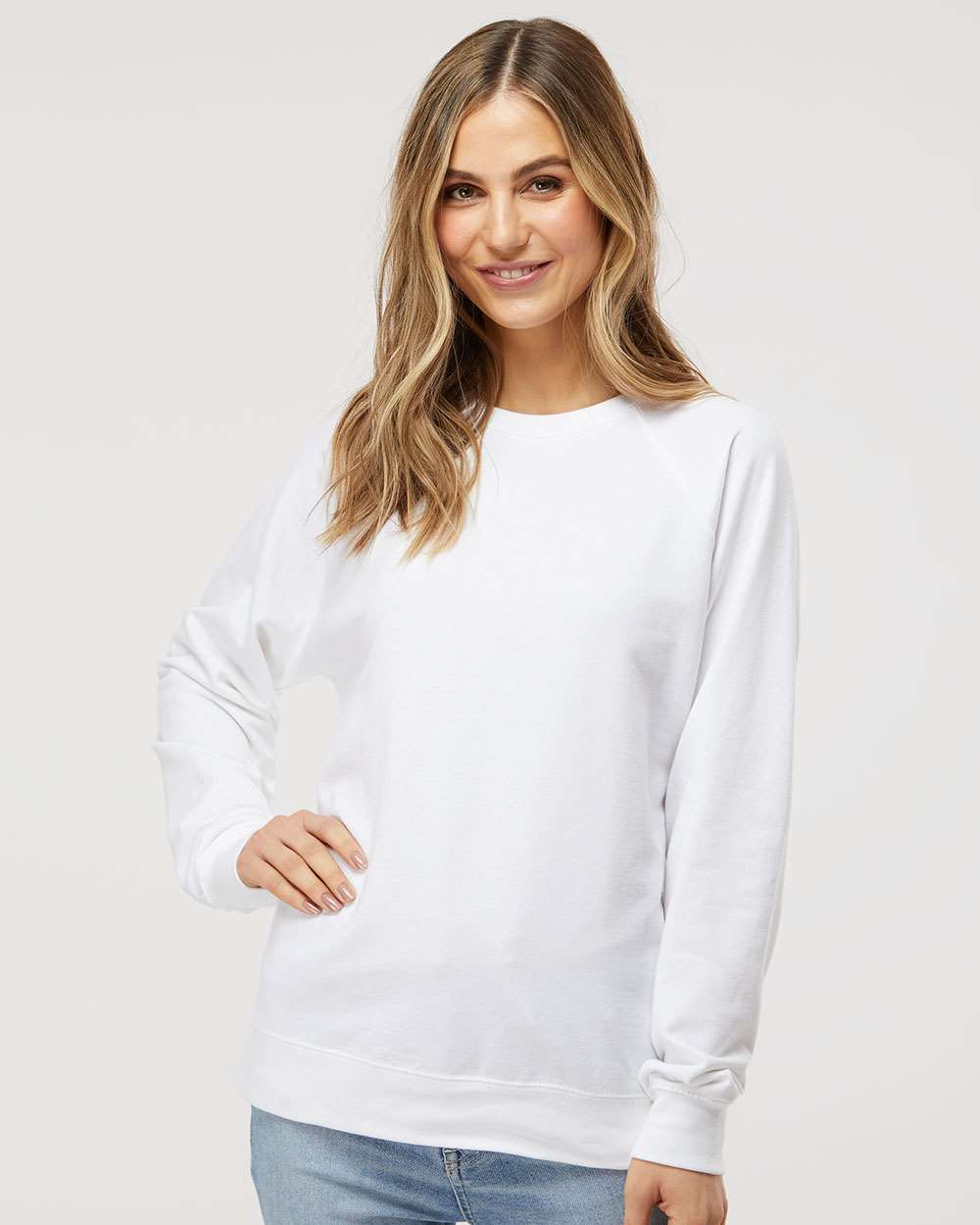 Unisex Icon Lightweight Loopback Terry Crewneck Sweatshirt -