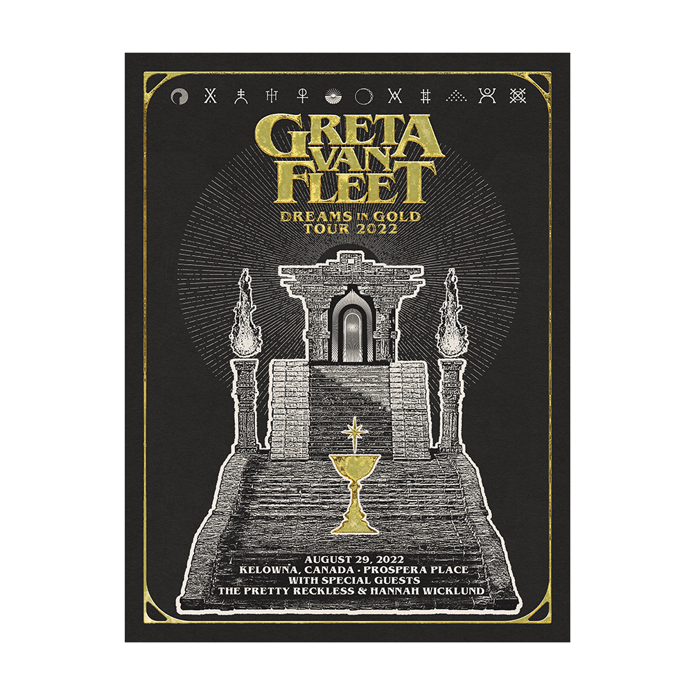 Greta Van Fleet Kelowna Central Litho