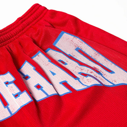 Printed Athletic Mesh Short