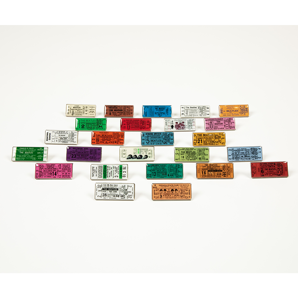 The Beatles Us Ticket Stub Pin Set