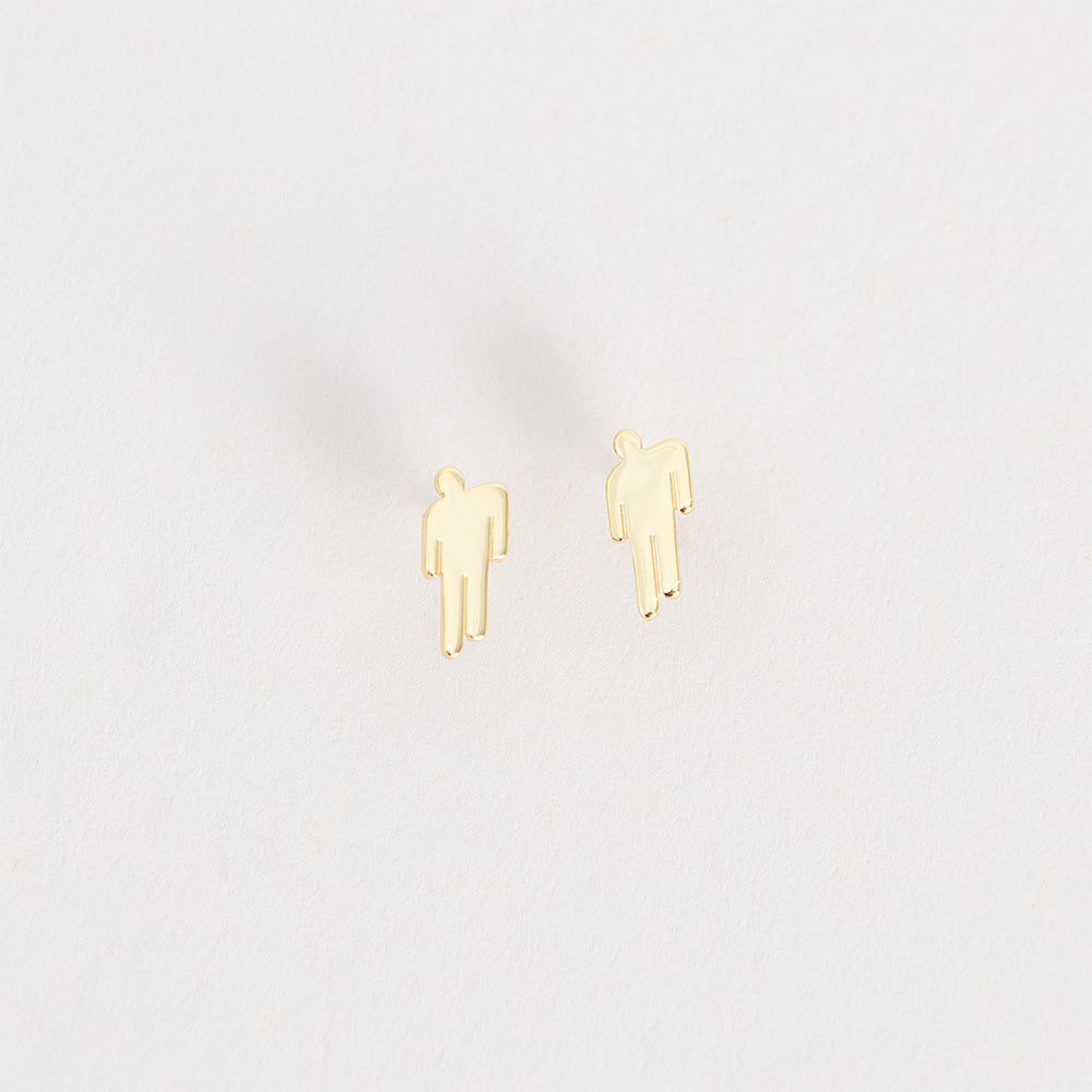 Billie Eilish Gold Blohsh Mini Stud Earrings