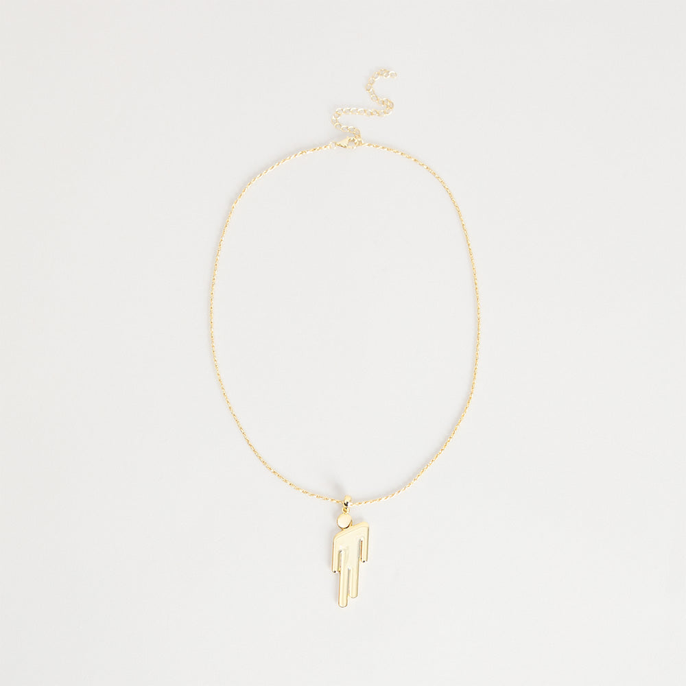 Billie Eilish Gold Blohsh Pennant Necklace