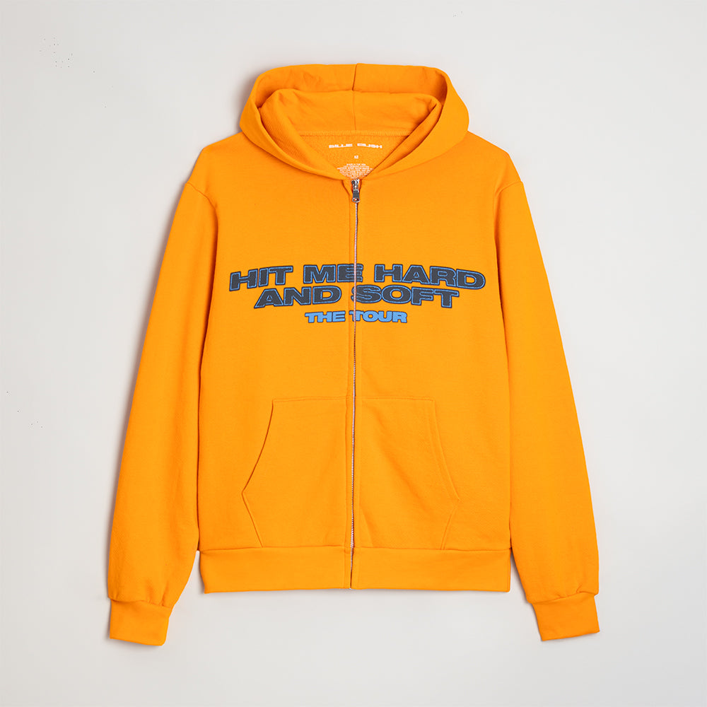 Billie Eilish Orange Dateback Zip Hoodie