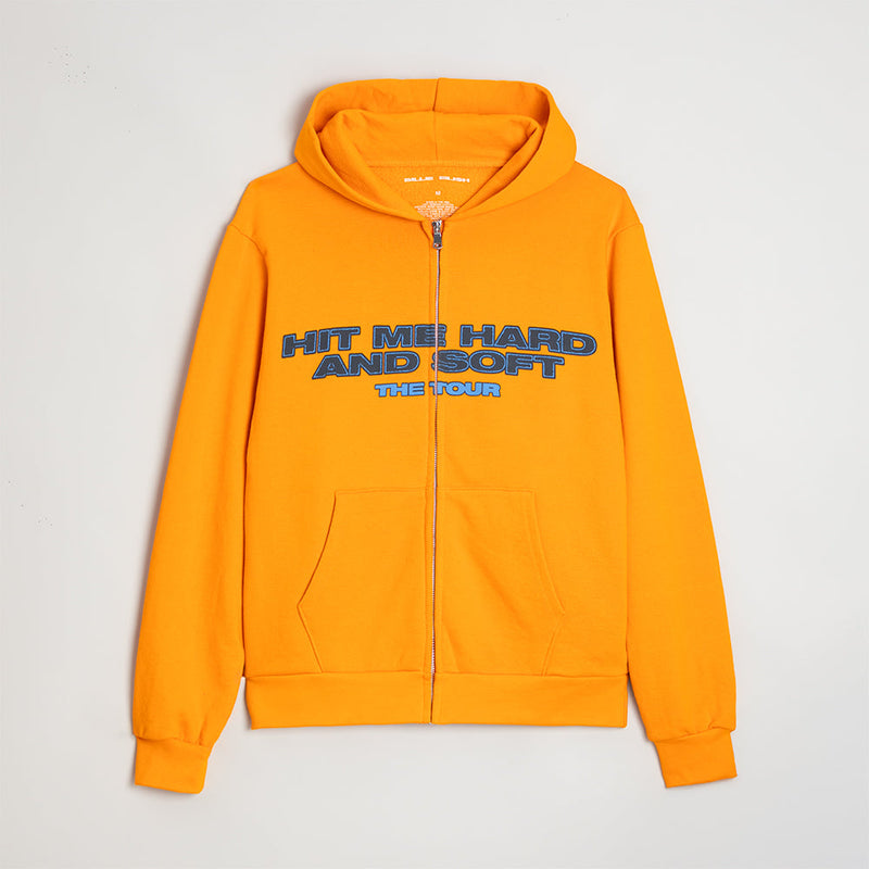 Billie Eilish Orange Dateback Zip Hoodie
