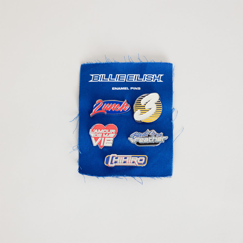 Billie Eilish Hit Me Hard and Soft Tracklist Pin Set