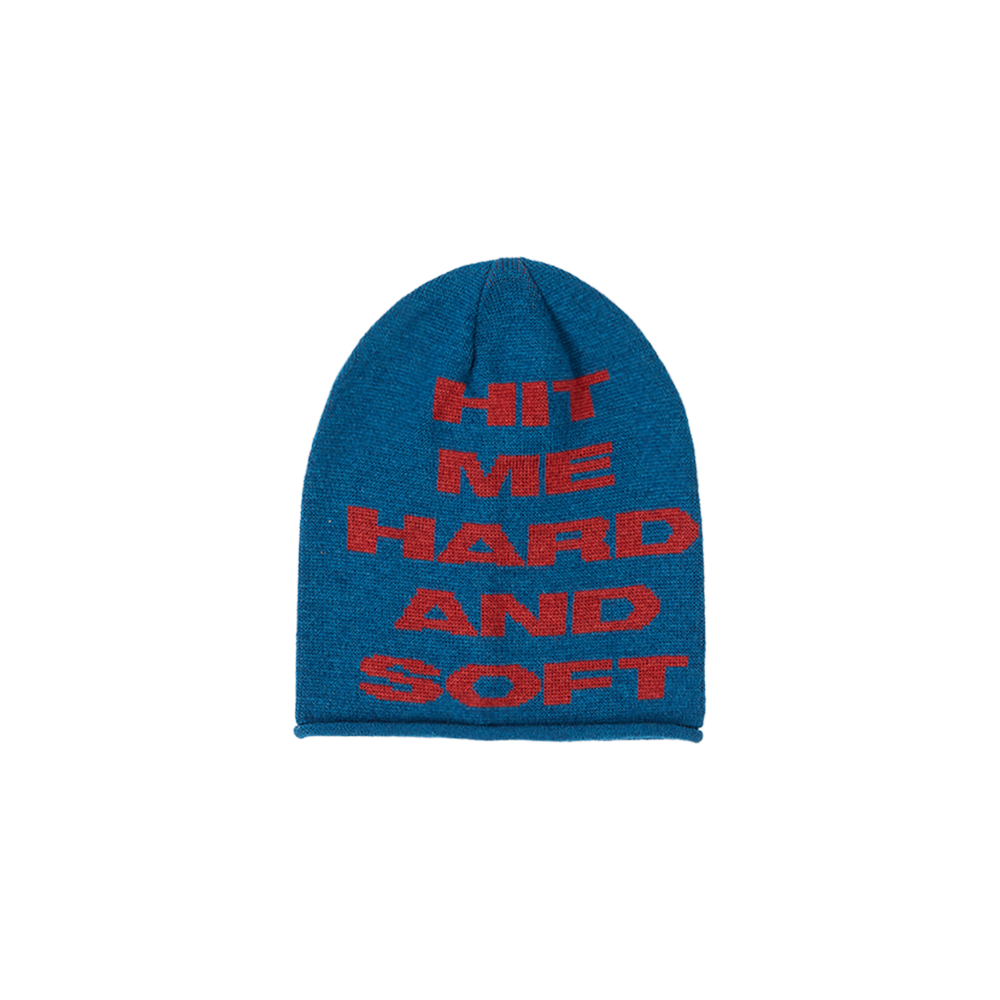 Billie Eilish Blue + Red Beanie
