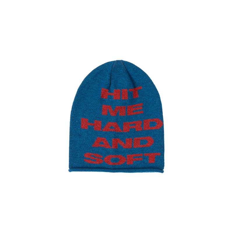 Billie Eilish Blue + Red Beanie