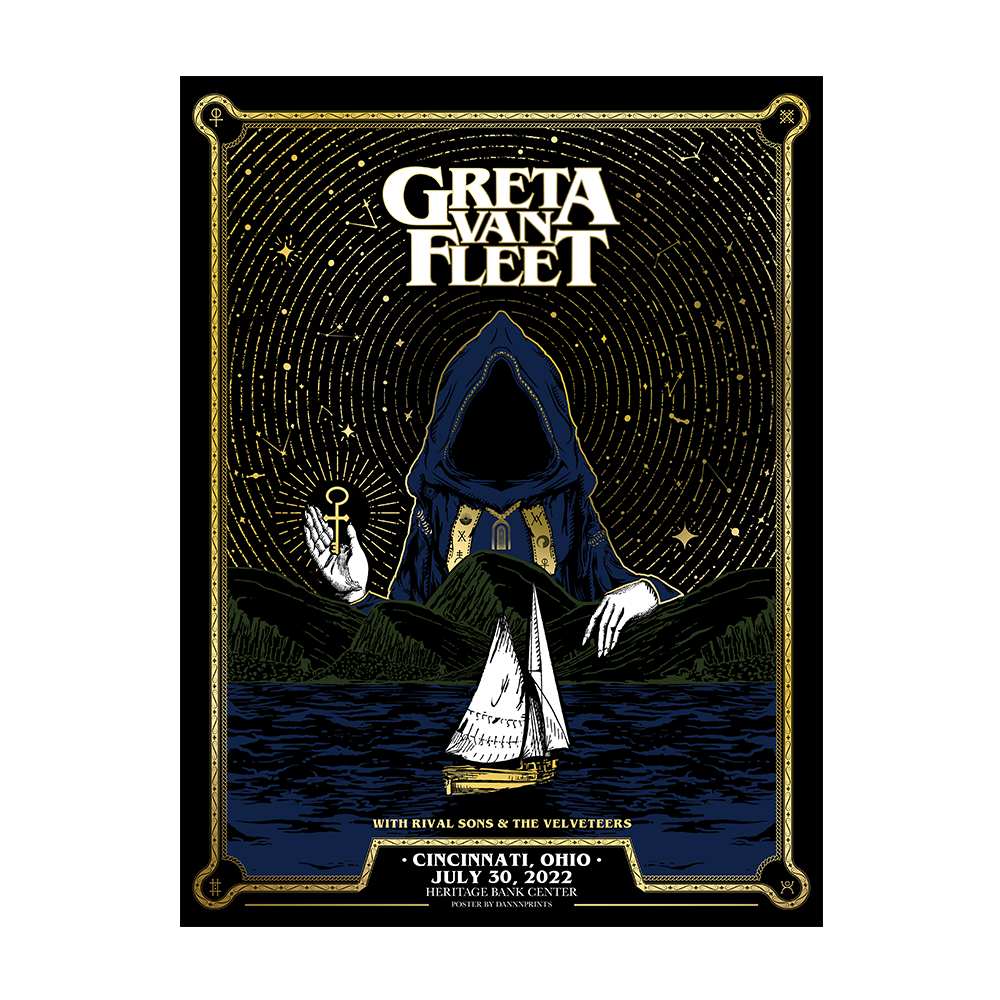 Greta Van Fleet Cincinnati Signed Litho