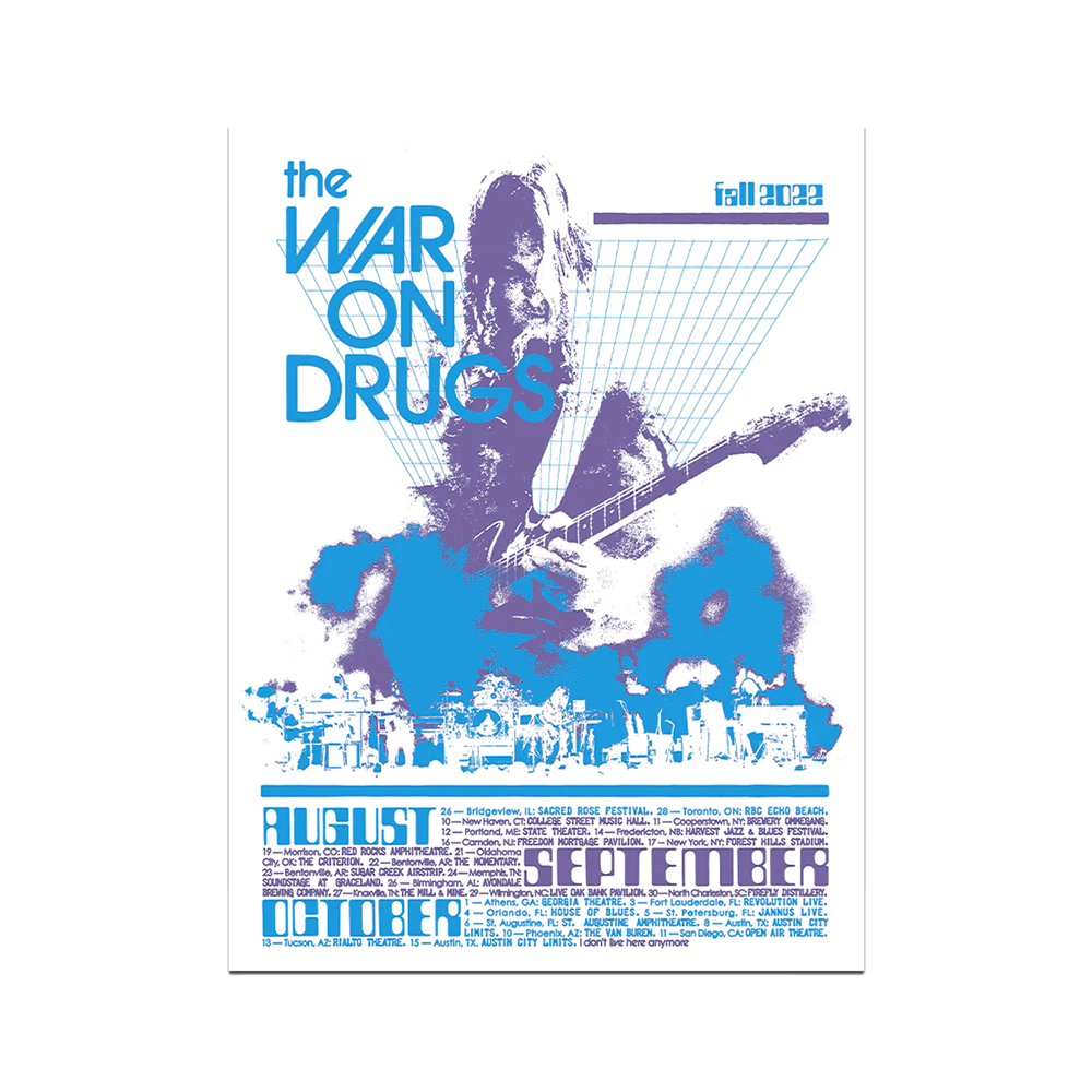 The War On Drugs Fall 22 Tour Poster