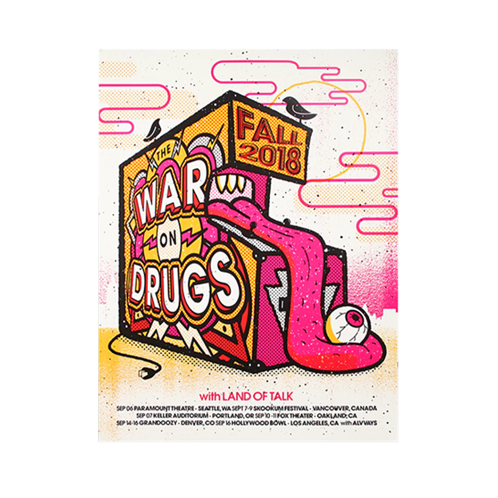The War On Drugs Fall 18 Tour Poster