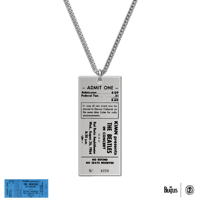 The Beatles Ticket Necklace