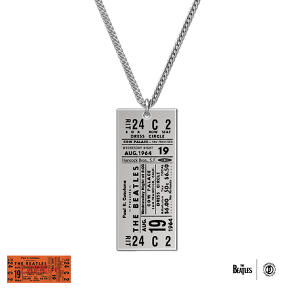The Beatles Ticket Necklace