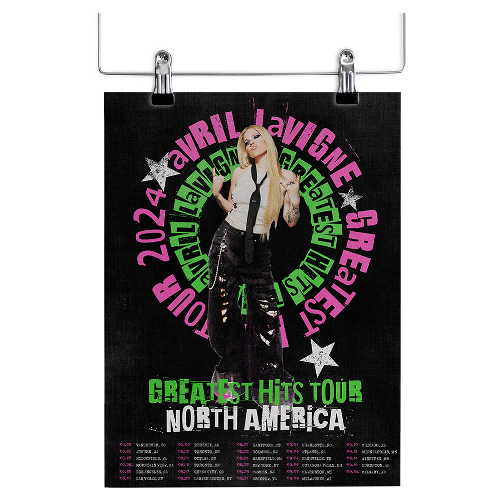 Avril Lavigne Greatest Hits Tour Poster