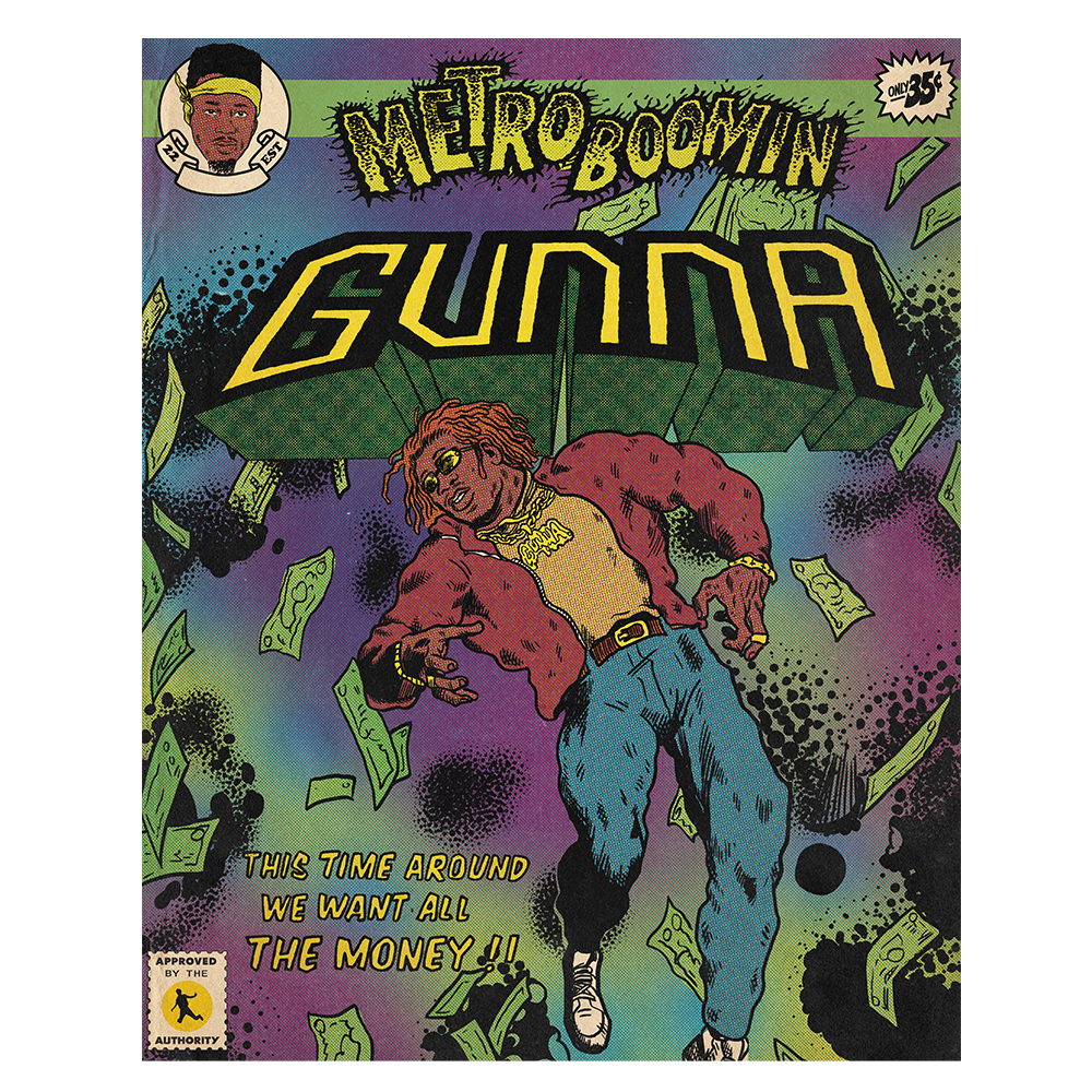 Metro Boomin Gunna Comic Cover Poster