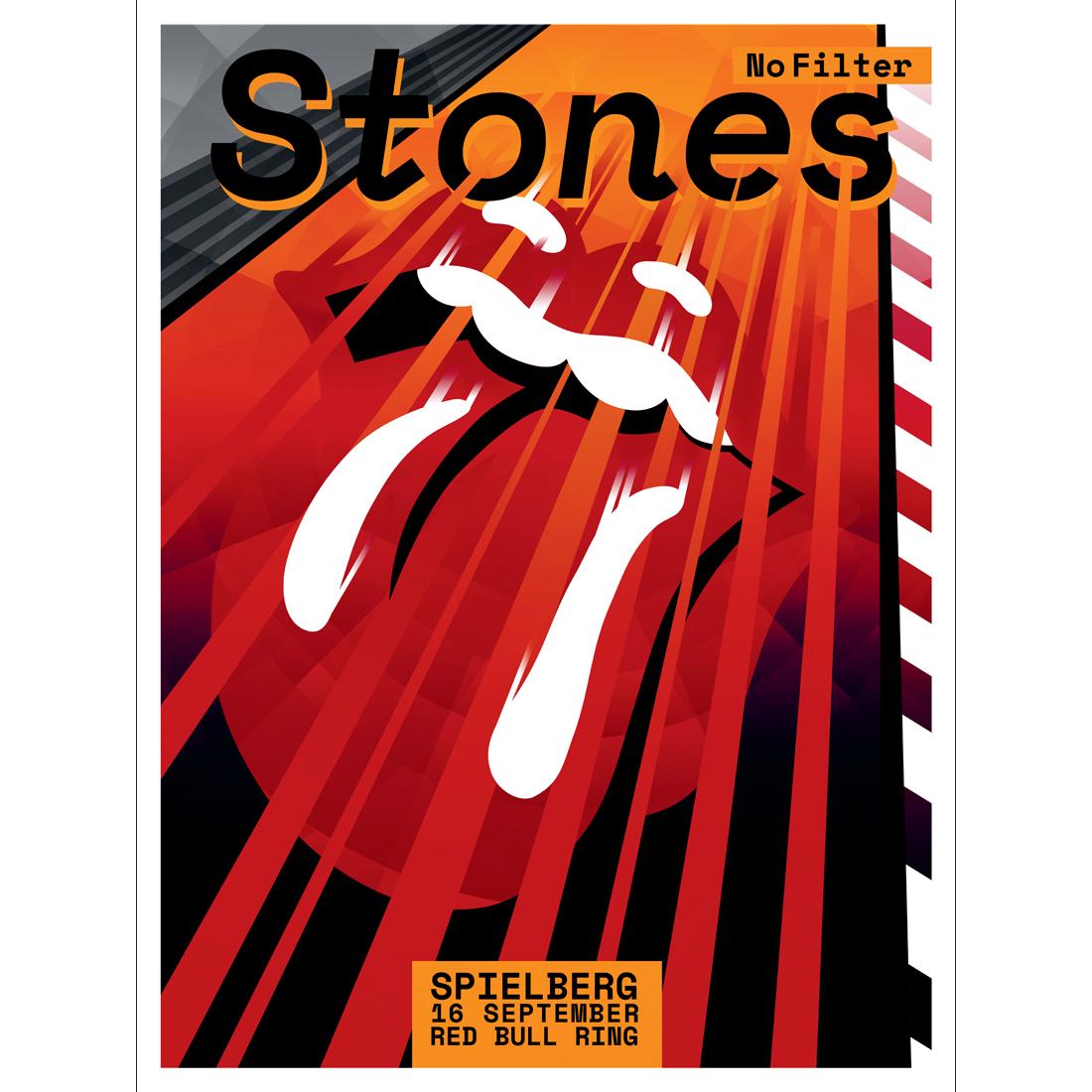 The Rolling Stones Speilberg Raceway Litho