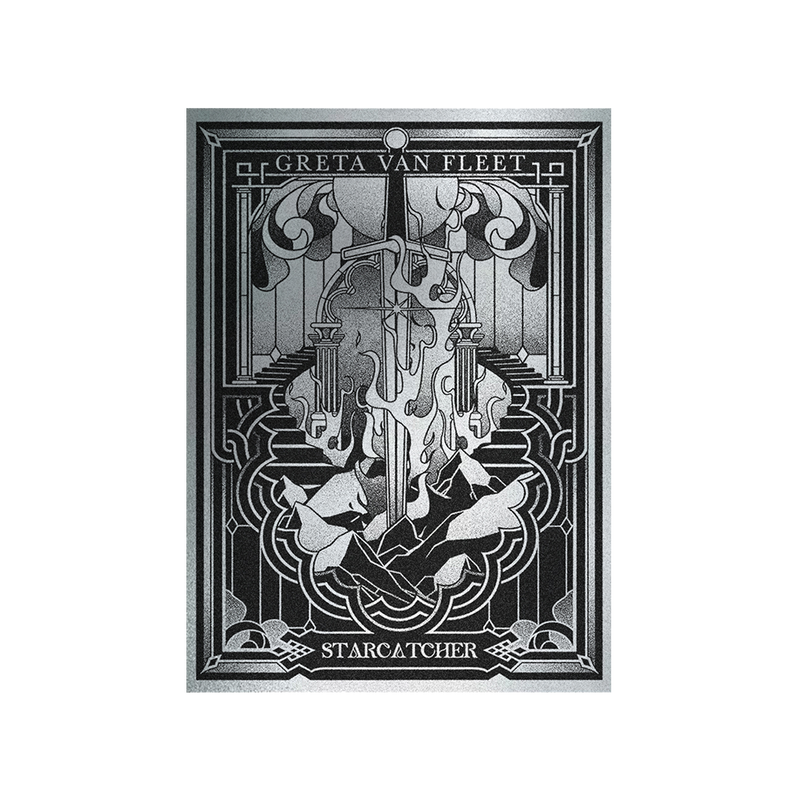 Greta Van Fleet Starcatcher Silver Foil Lithograph