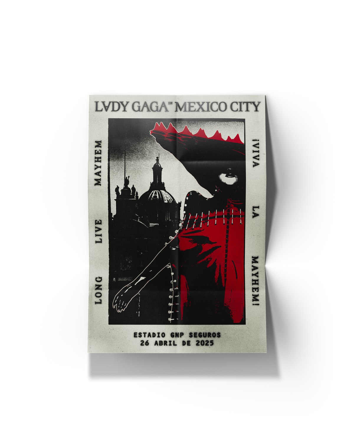 Lady Gaga Mayhem Cdmx Poster