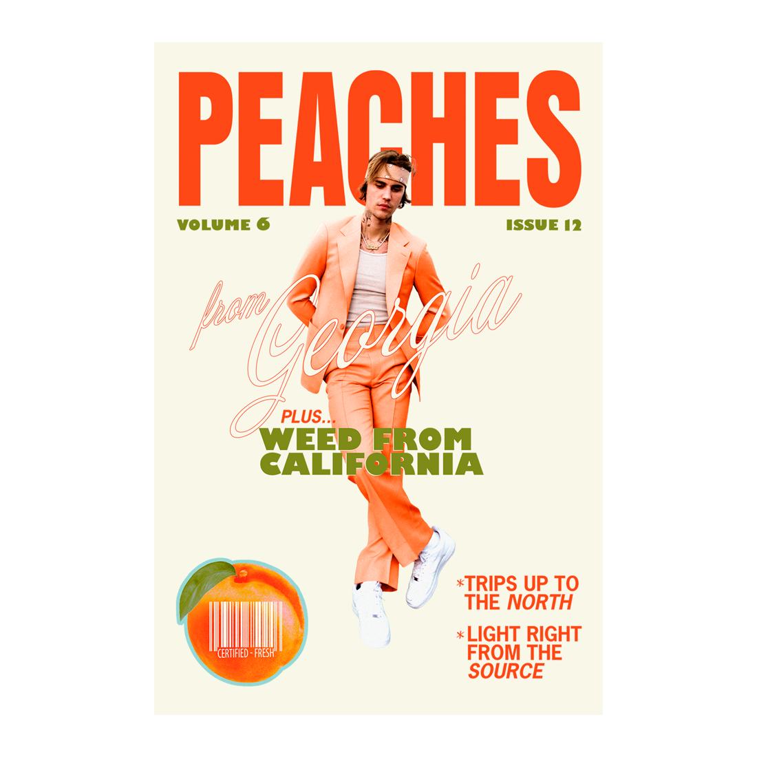 Justin Bieber Peaches Poster