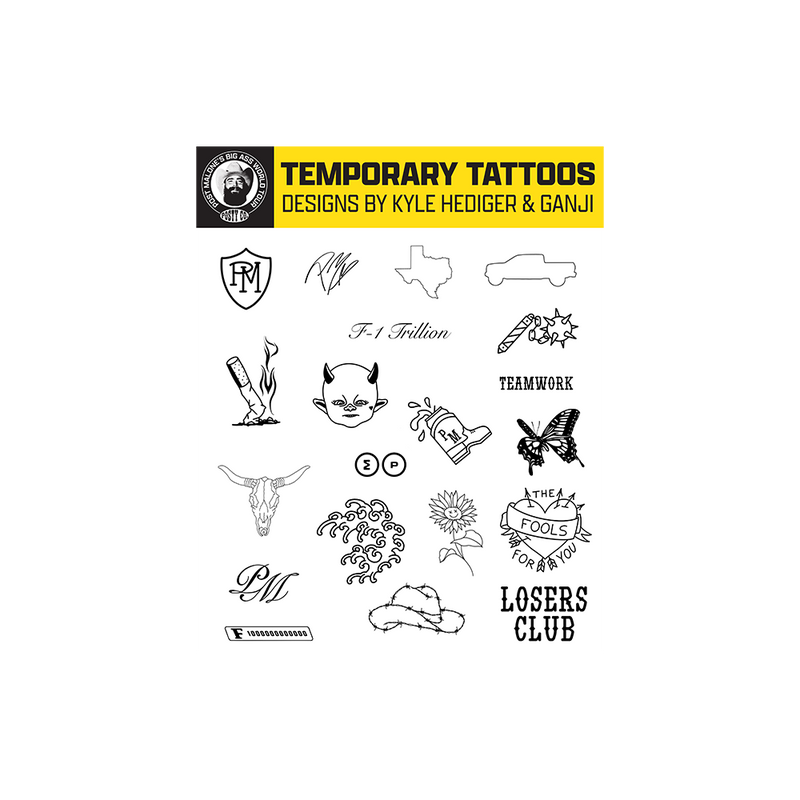 Post Malone Big Ass Stadium Temporary Tattoos