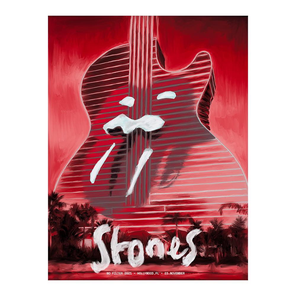 The Rolling Stones Hollywood Fl Litho