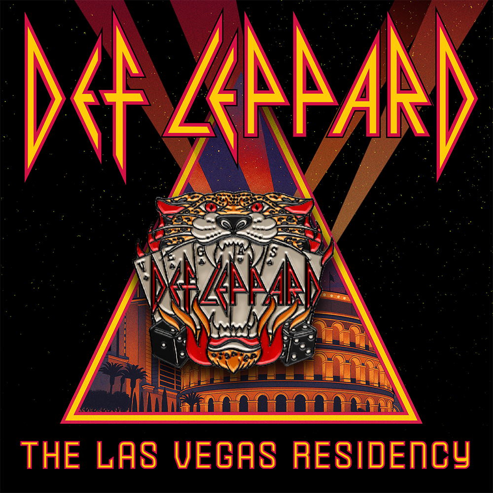 Def Leppard Vegas Cards Enamel Pin
