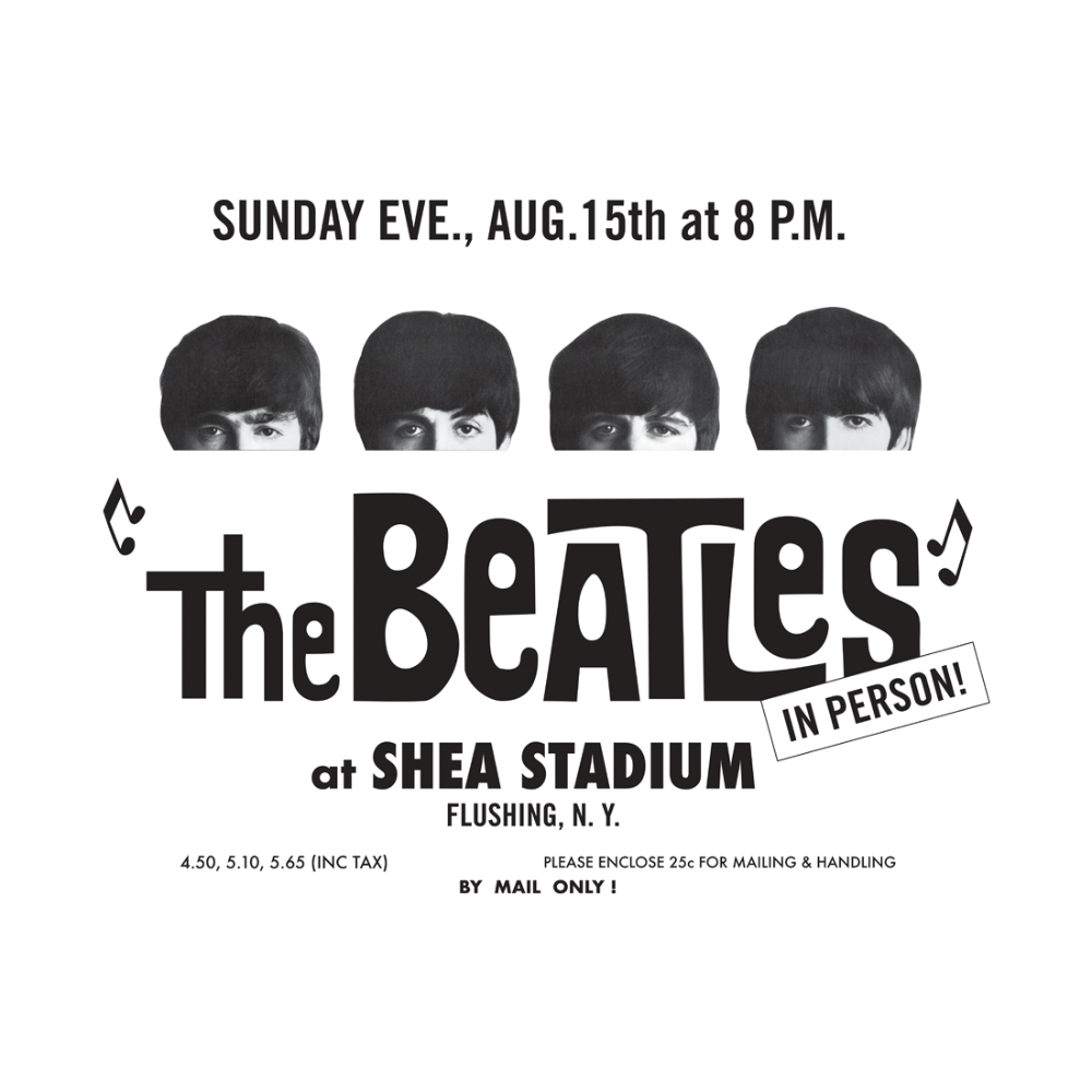 The Beatles Shea Stadium Anniversary Poster