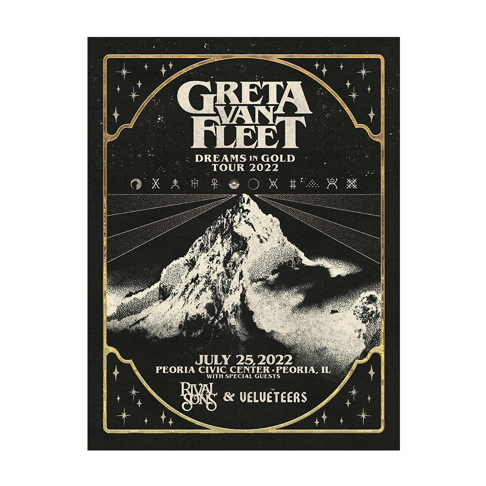 Greta Van Fleet Peoria Signed Litho
