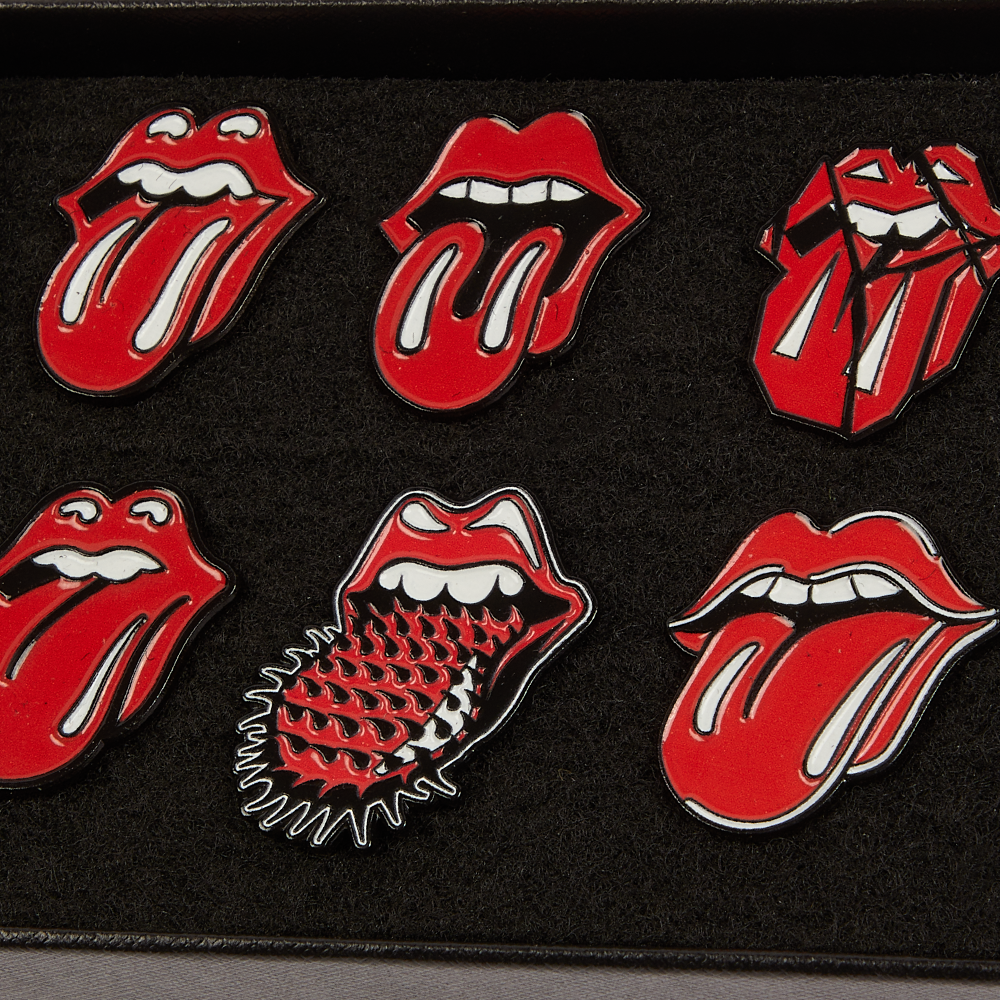 The Rolling Stones Classic Licks 6 Enamel Pins