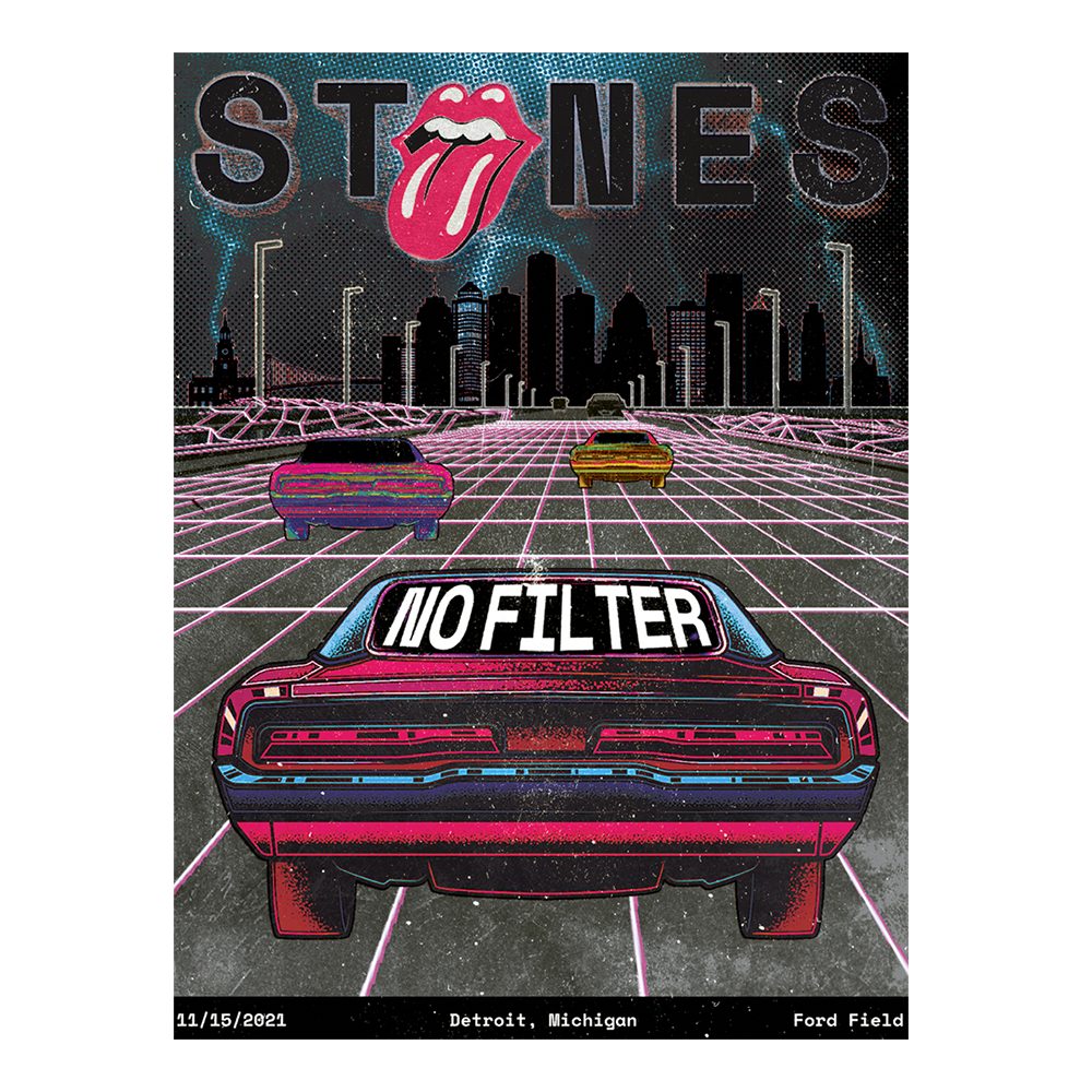 The Rolling Stones Detroit Litho 2021