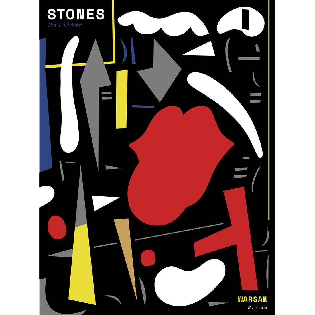 The Rolling Stones Nf Warsaw 07 08 18 Litho