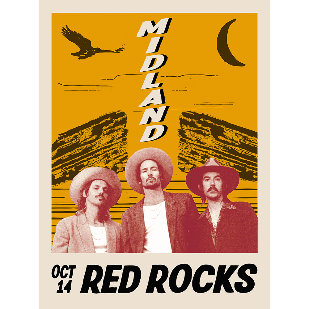 Midland Mdl Red Rocks Signed Litho