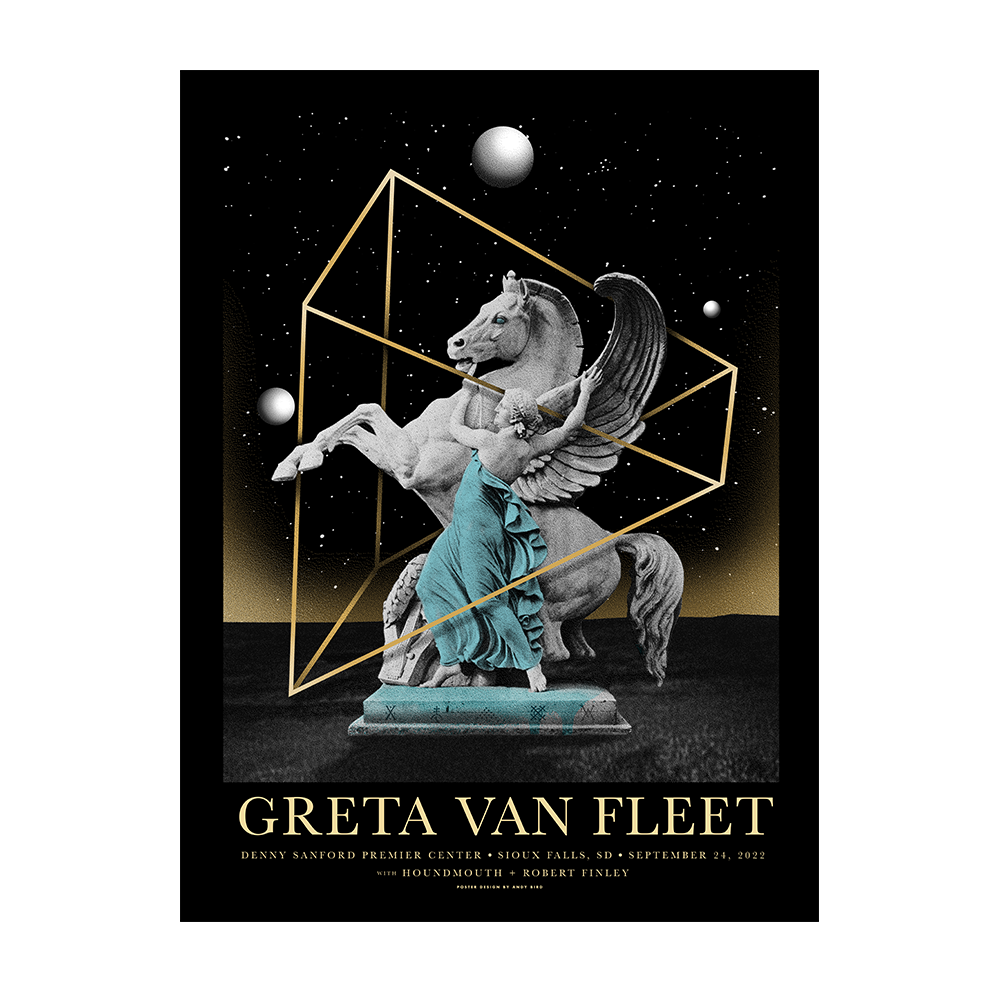 Greta Van Fleet Sioux Falls Signed Litho