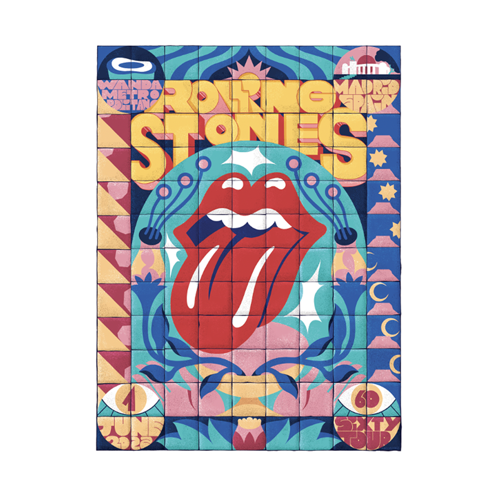 The Rolling Stones Madrid Litho