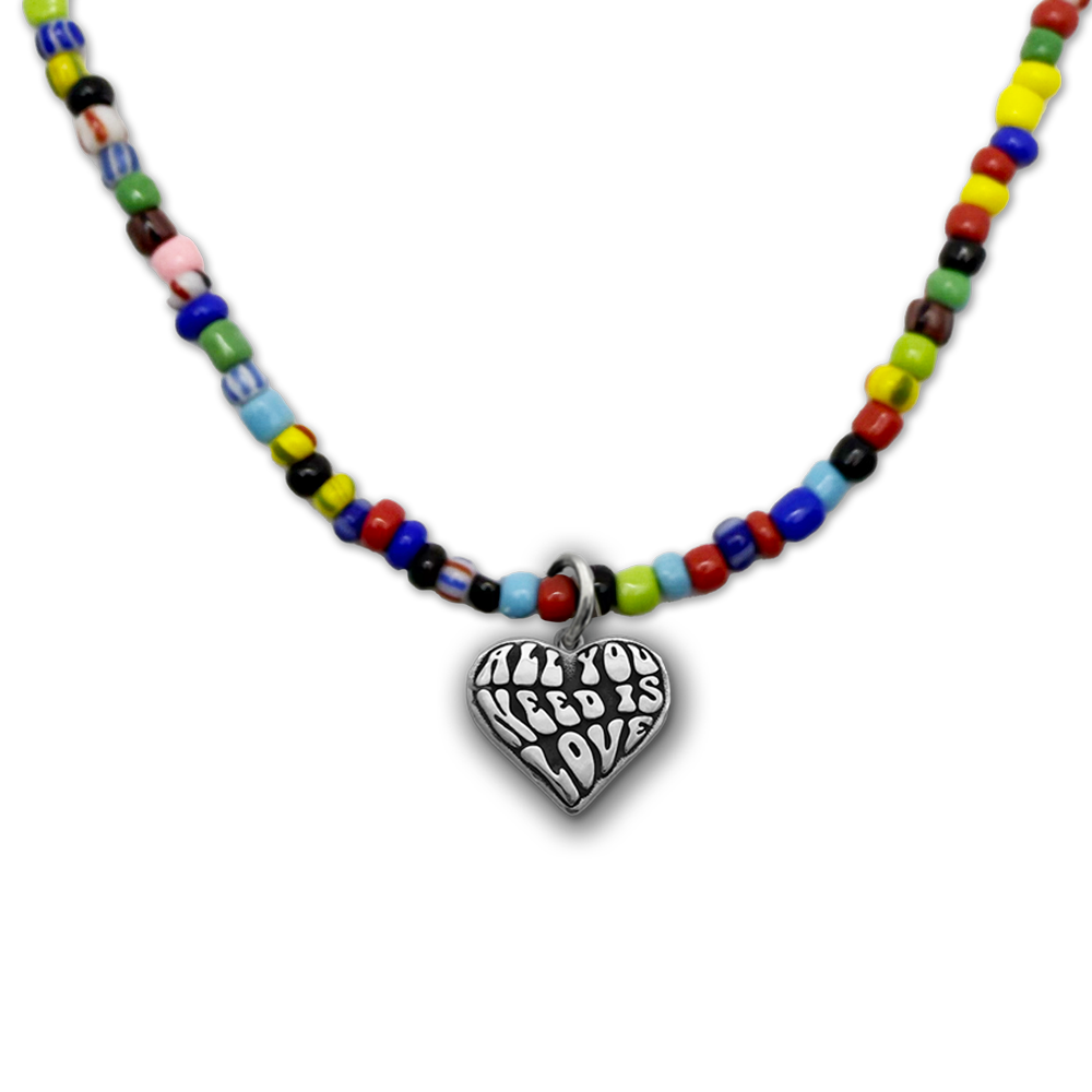 The Beatles All You Need is Love Beaded Necklace
