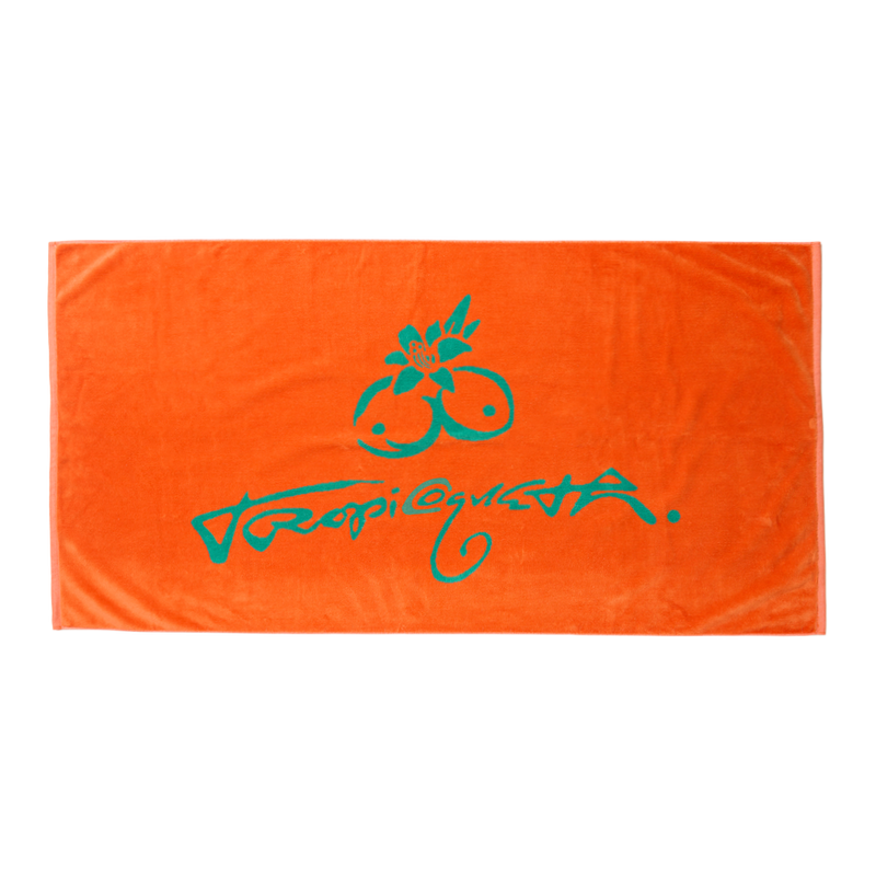 Karol G Orange + Teal Towel