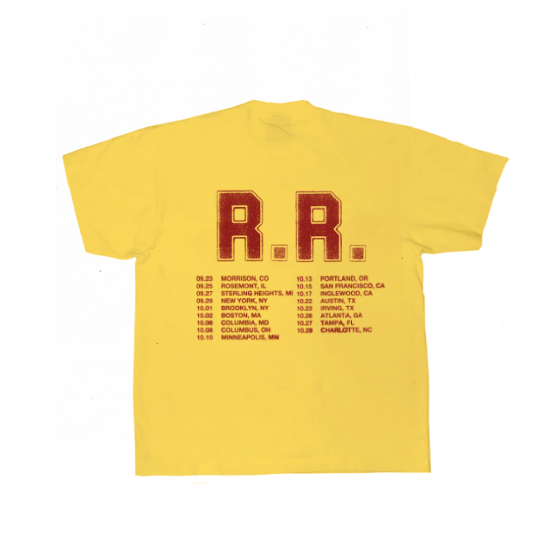 Renee Rapp Yellow Tour Tee