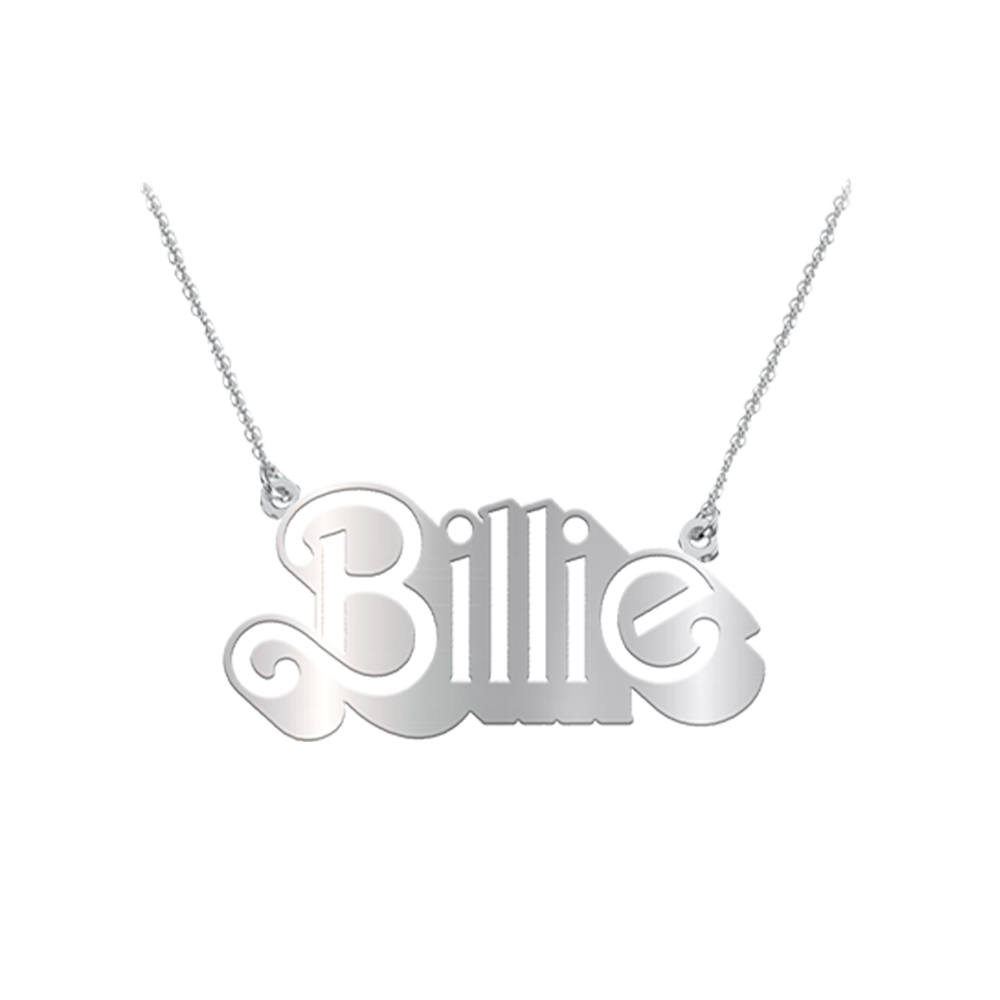 Billie Eilish Silver Billie Necklace