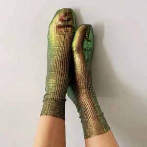 Socks: Metallic Coated, Lurex Blends