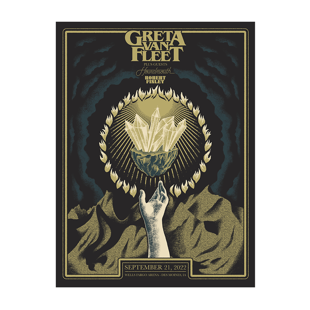 Greta Van Fleet Des Moines Signed Litho