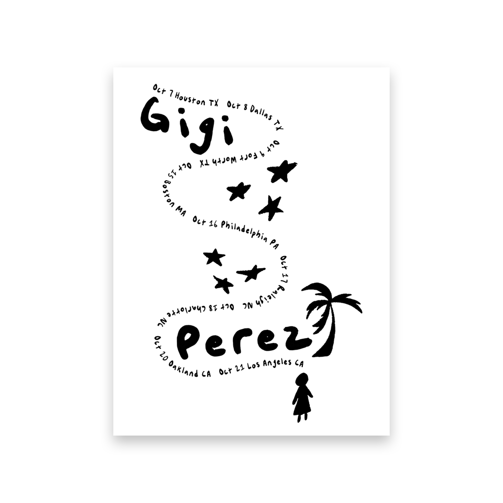 Gigi Perez Tour Ecomm White Poster