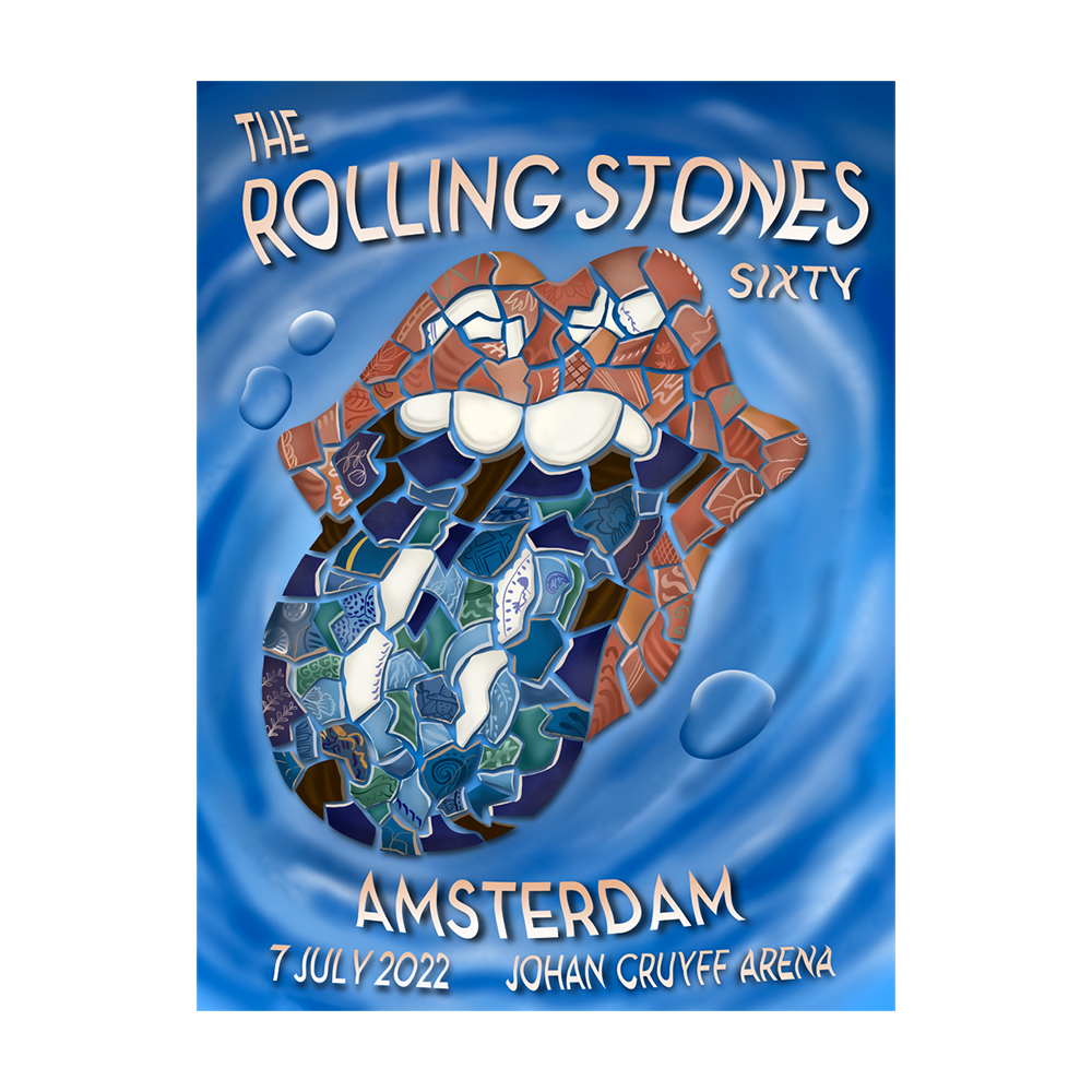 The Rolling Stones Amsterdam 7 7 Litho
