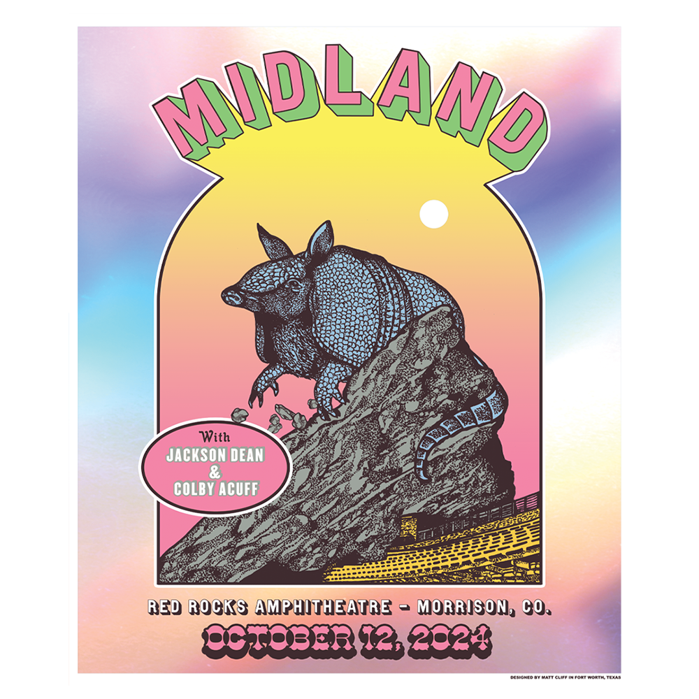 Midland Mdl Red Rocks Armadillo Poster