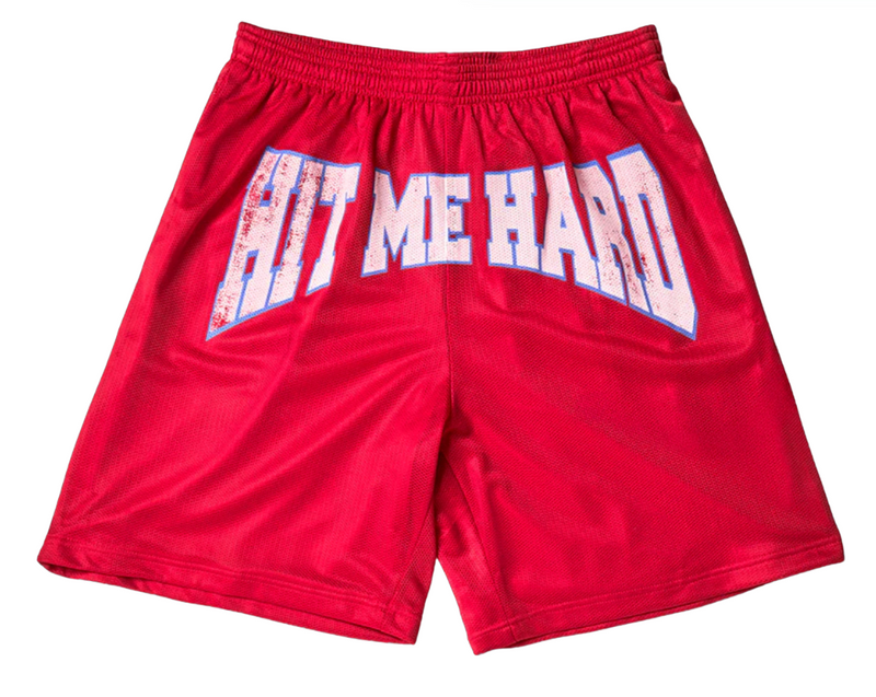 Printed Athletic Mesh Short