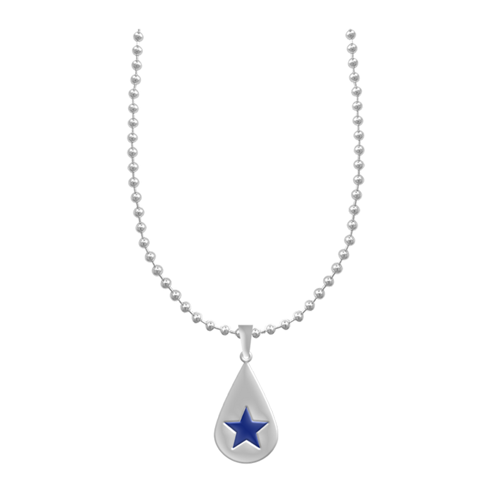Conan Gray Blue Enamel Logo Necklace
